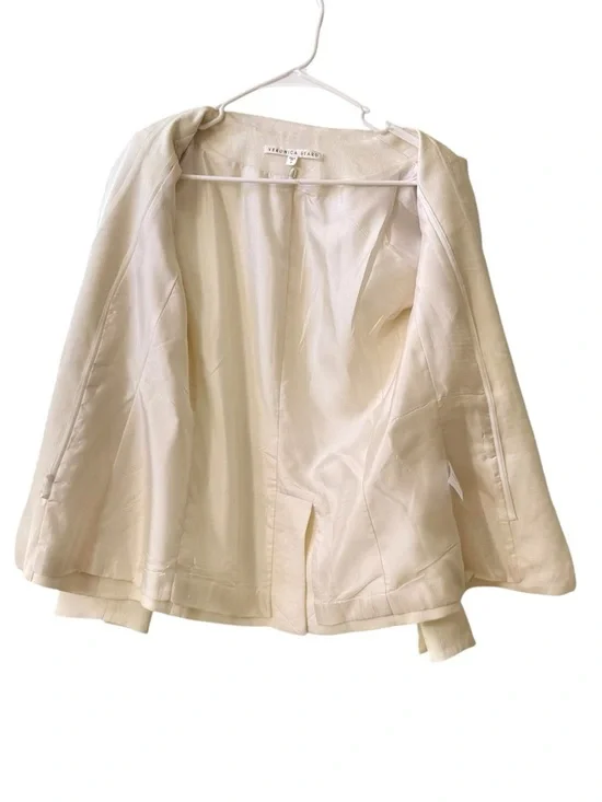 VERONICA BEARD Upcollar Dickey Jacket in White Sz 2
